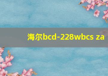 海尔bcd-228wbcs za